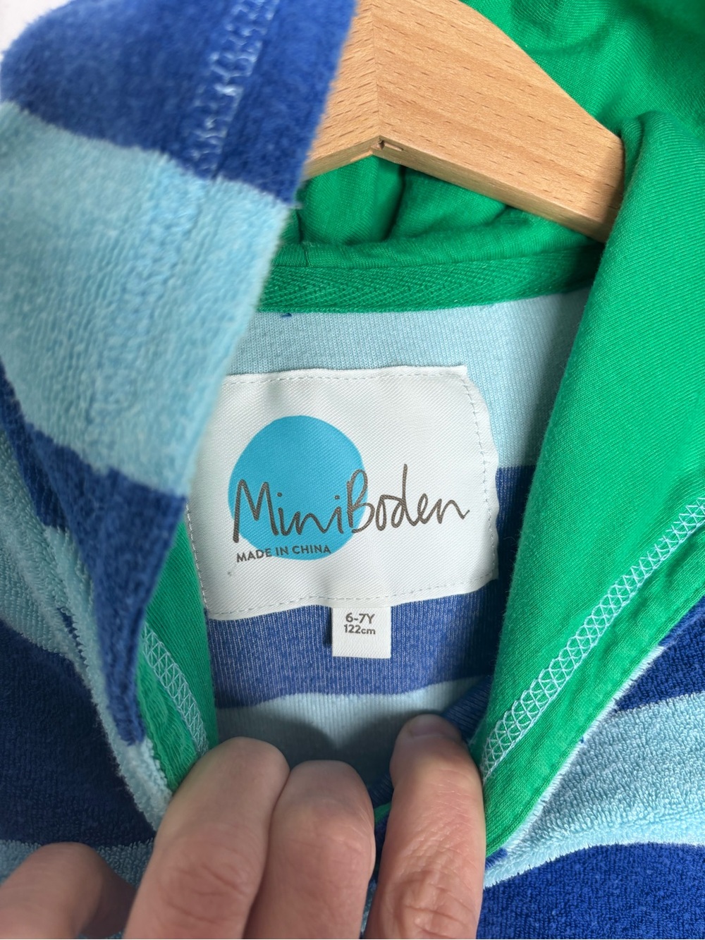 Mini Boden Blue Quartz Croc Towelling Throw On Swim Cover Up Size 5-6yrs - Picture 5 of 7